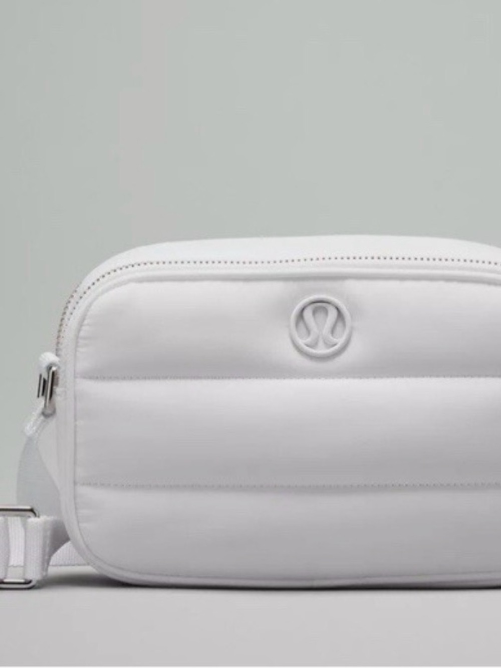 Lululemon White Quilted Crossbody Bag